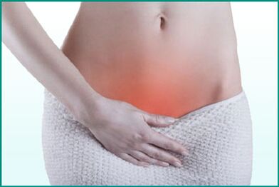 Bolesť v perineu u ženy s cystitídou